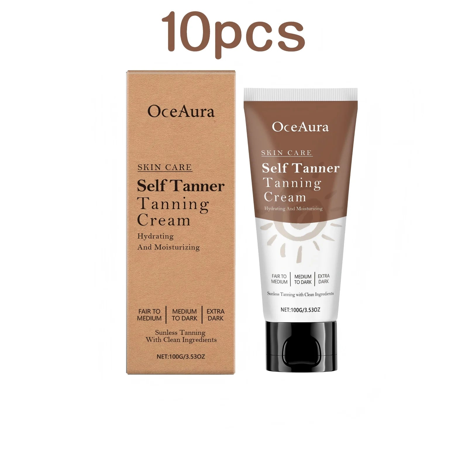Oceaura 100g Fake Tan Body Cream – Tanning Accelerator Lotion