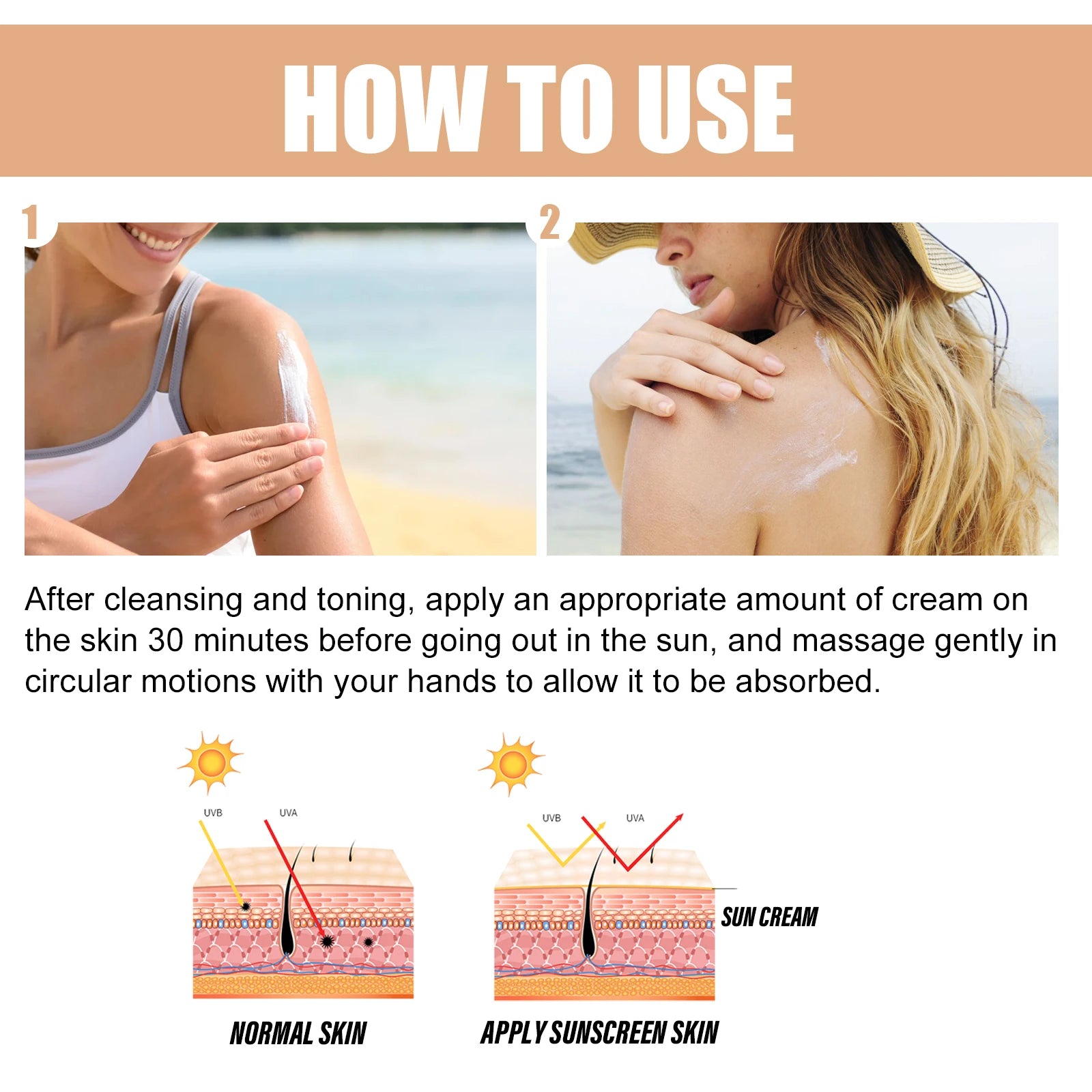 SPF50+ UV Shield Sunscreen Cream