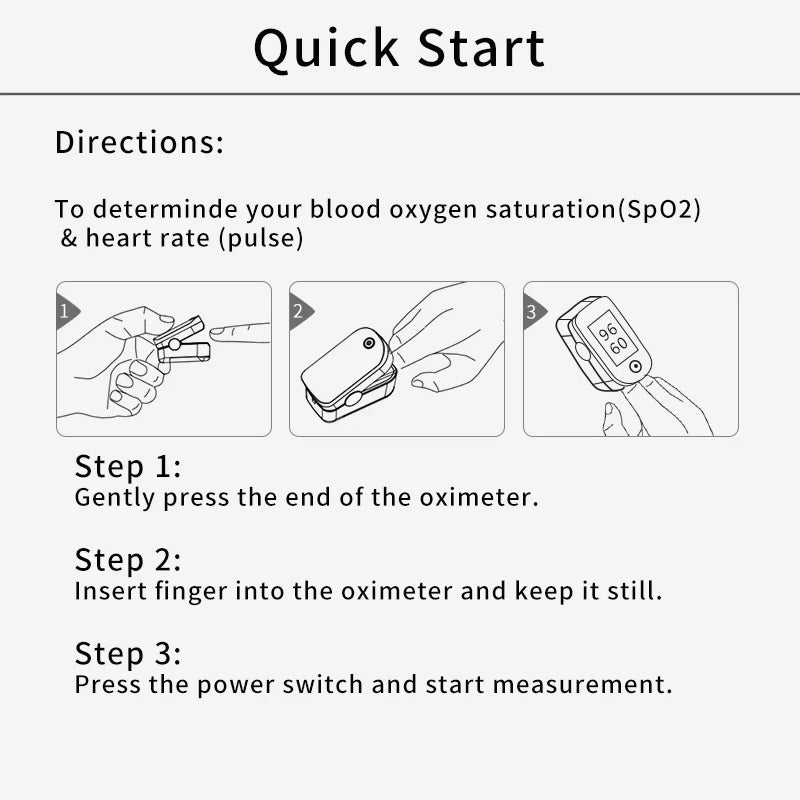 Medical Finger Pulse Oximeter – Oxygen & Heart Rate Monitor