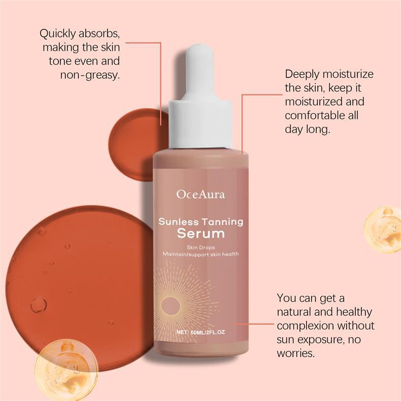 Herbal Sunless Tanning Serum Drops – Natural Bronzer