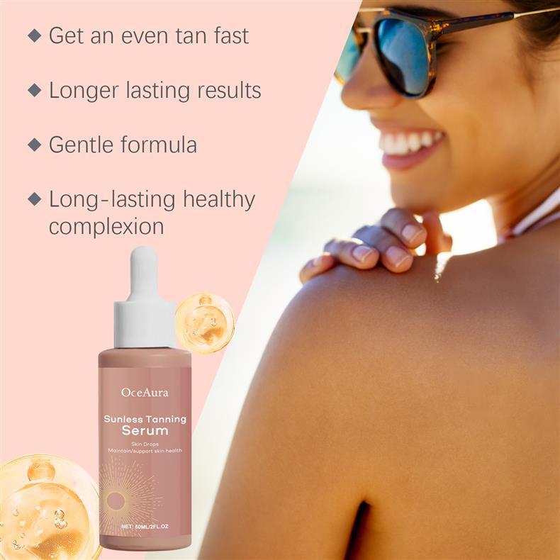 Herbal Sunless Tanning Serum Drops – Natural Bronzer