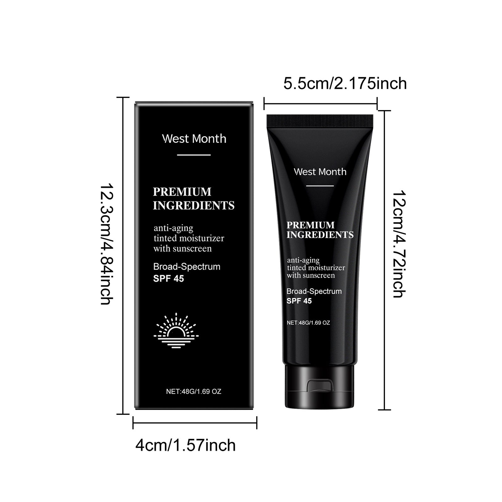 SPF45 Broad Spectrum Waterproof Sunscreen Cream