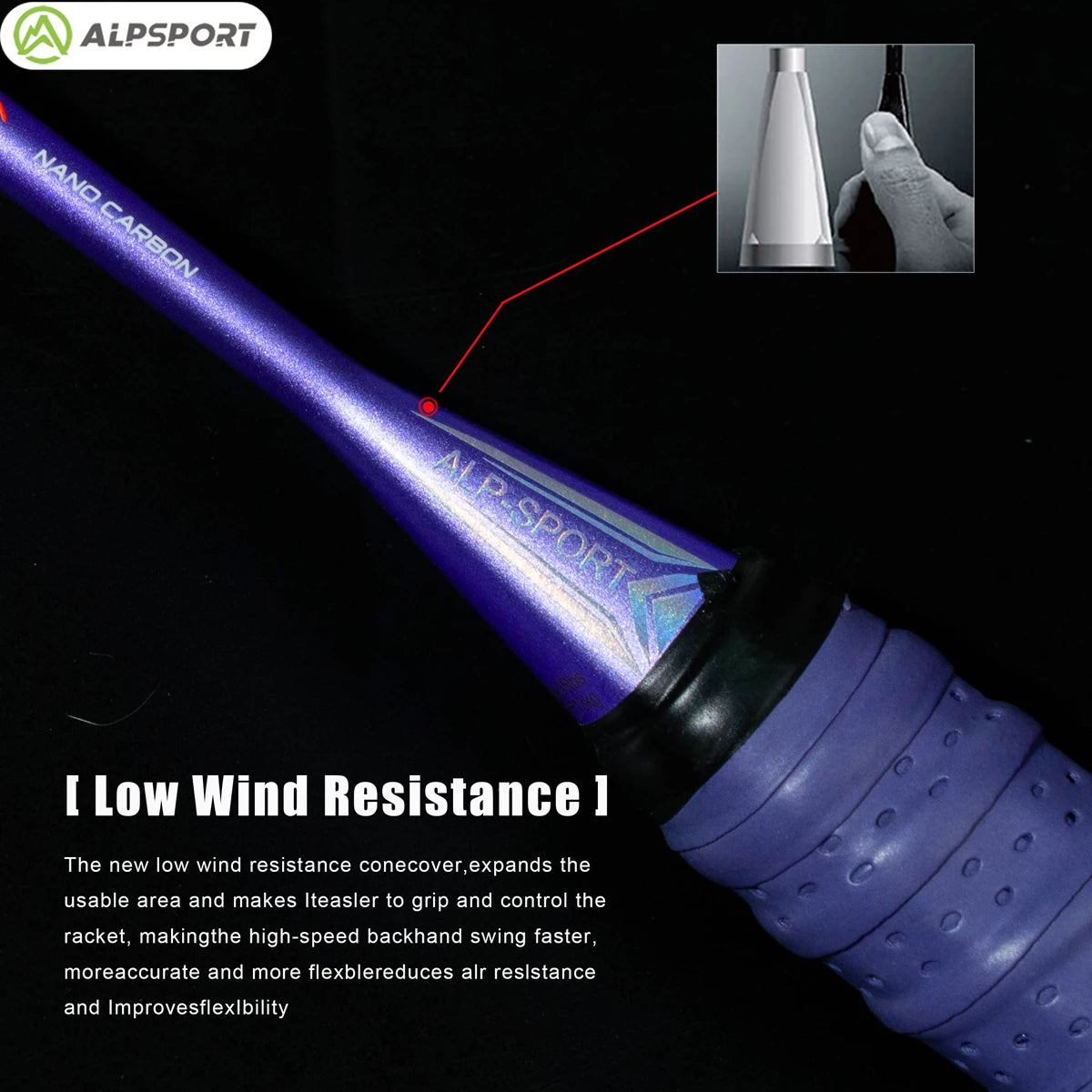 ALP GJ 10U Ultralight 52g Badminton Racket T800 Carbon