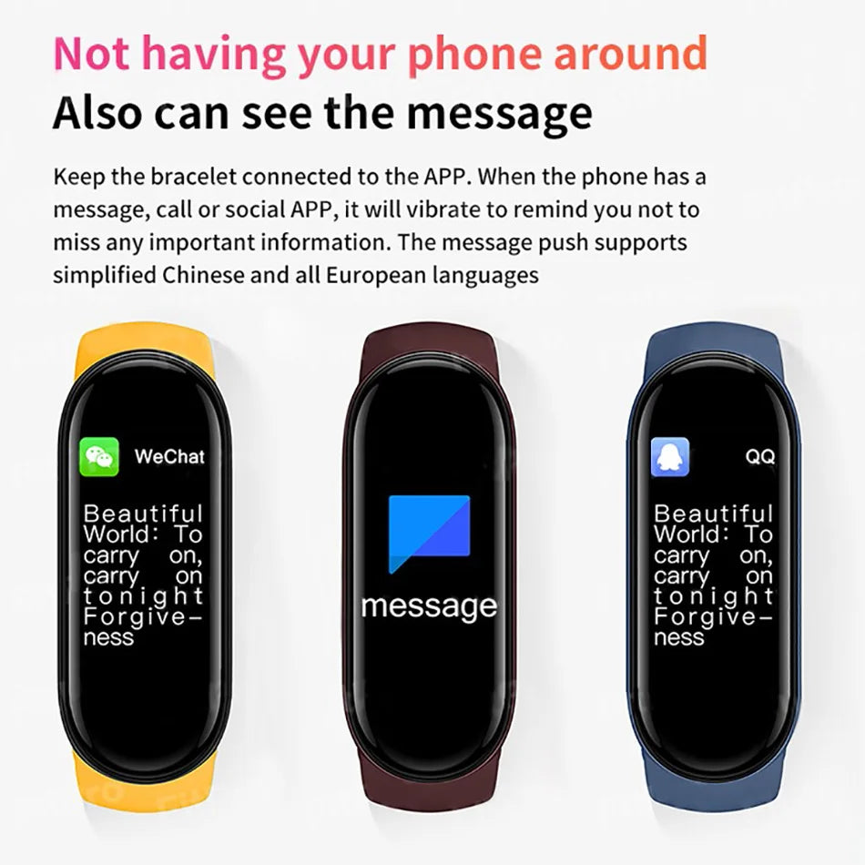 M6 Fitness Smart Watch – Heart & Health Tracker Bracelet