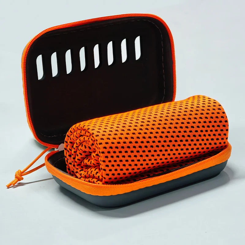 Camping Cooling Towels with EVA Case – Quick-Dry, Portable Sports & Travel Towels