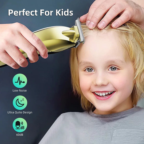 Professional Cordless Hair Clippers for Men with LCD Display