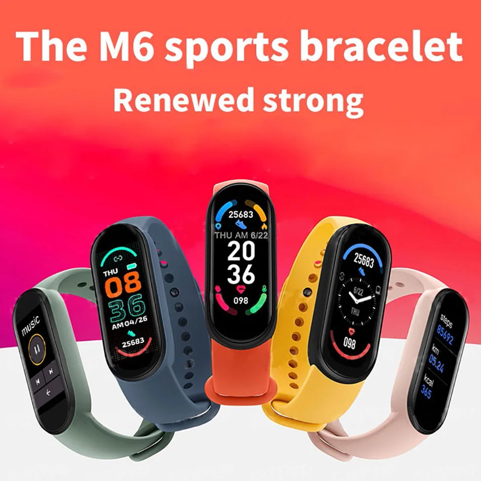 M6 Fitness Smart Watch – Heart & Health Tracker Bracelet
