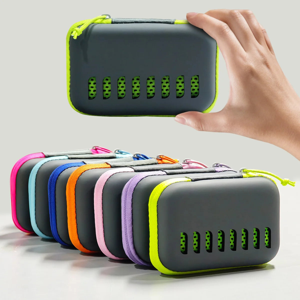 Camping Cooling Towels with EVA Case – Quick-Dry, Portable Sports & Travel Towels