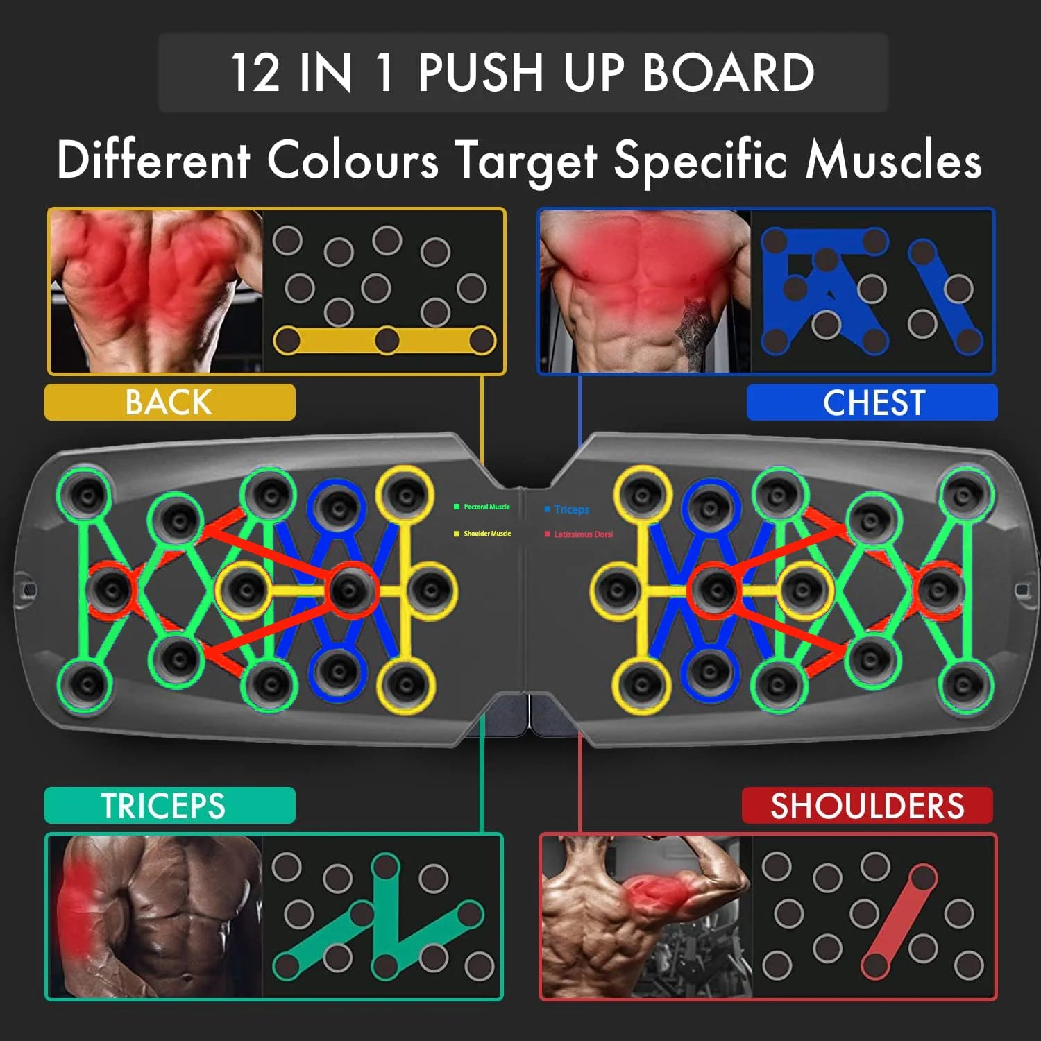 Foldable Push-Up Board Set – Multifunctional Upper Body Trainer