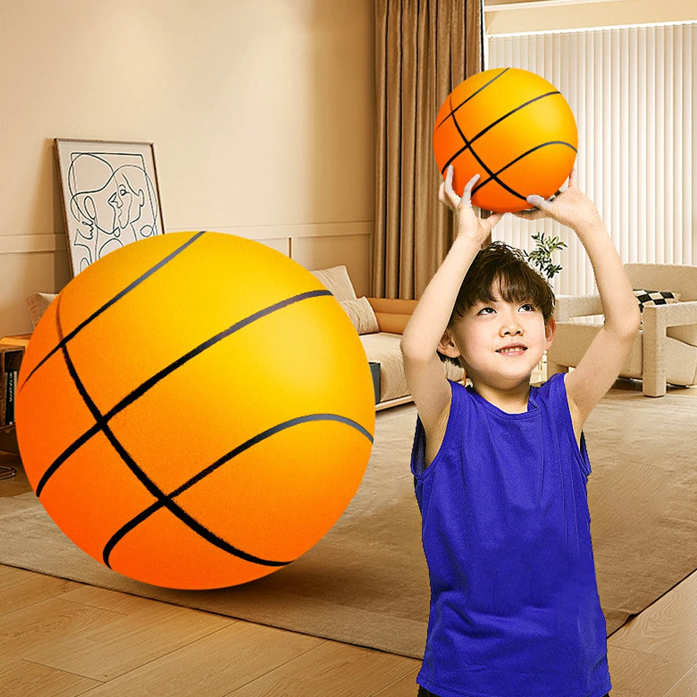 Indoor Silent Foam Basketball – Soft Mute Bounce Ball (18/21/24cm)
