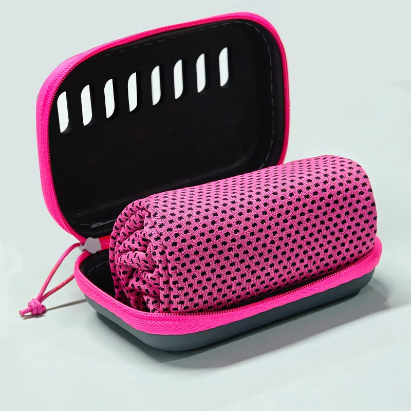 Camping Cooling Towels with EVA Case – Quick-Dry, Portable Sports & Travel Towels