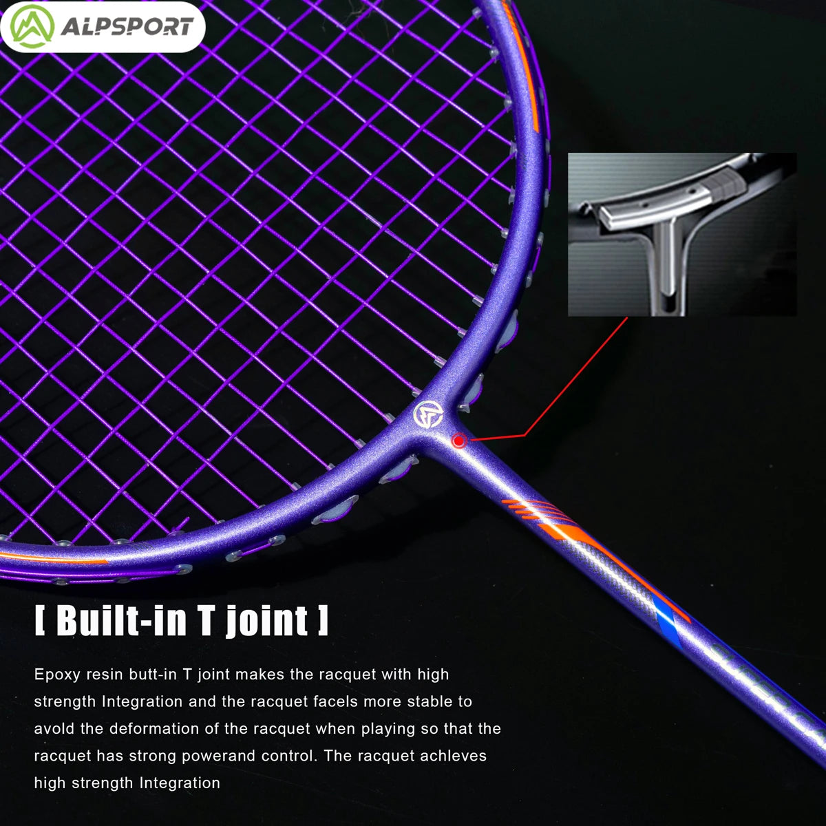 ALP GJ 10U Ultralight 52g Badminton Racket T800 Carbon
