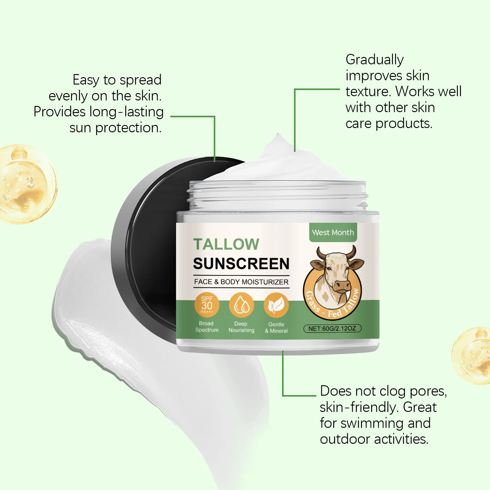 Moisturizing Anti-UV Sunscreen – Brightening & Waterproof