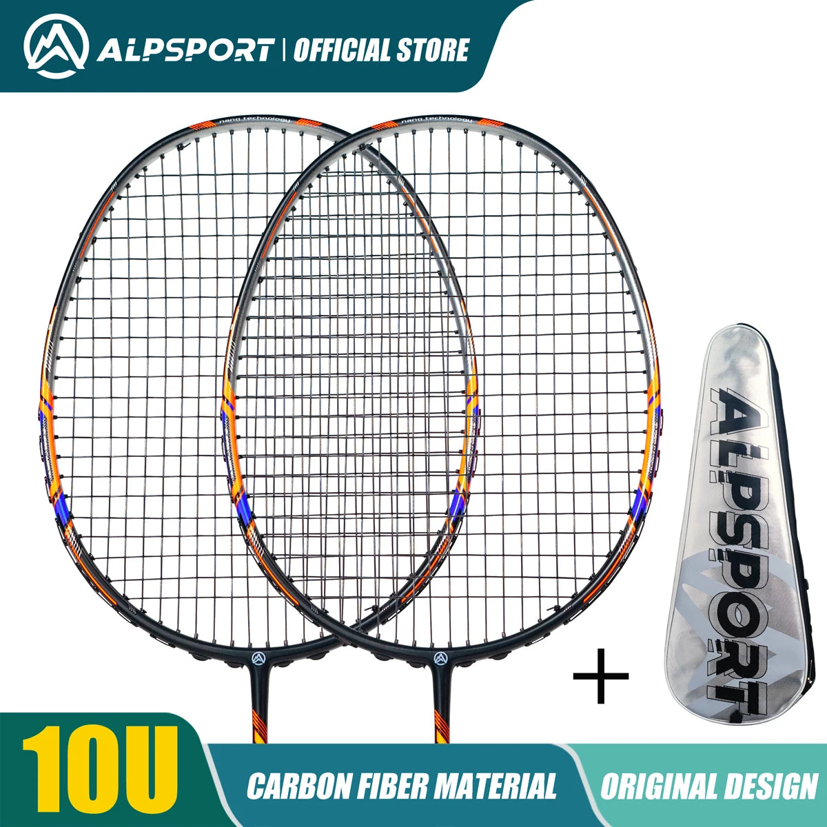 ALP GJ 10U Ultralight 52g Badminton Racket T800 Carbon
