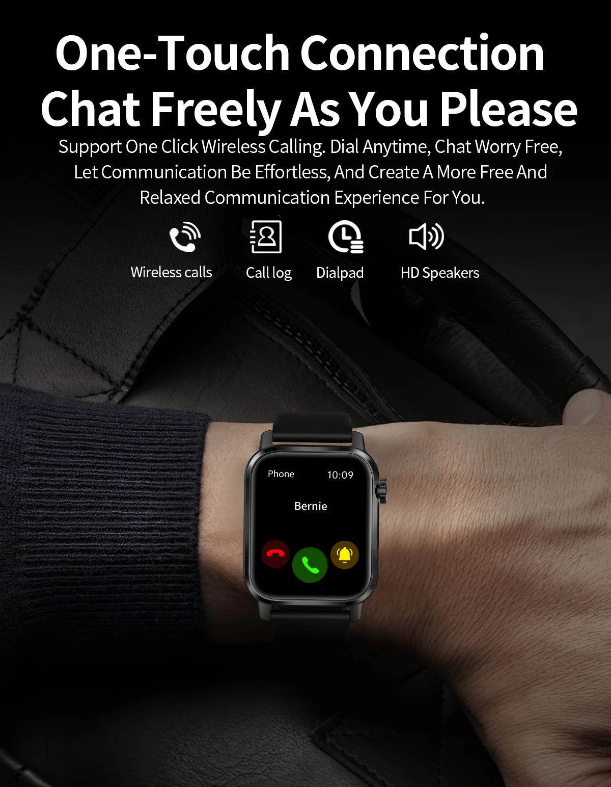 Men's Bluetooth Call Smart Watch – IP68 Waterproof Fitness Tracker