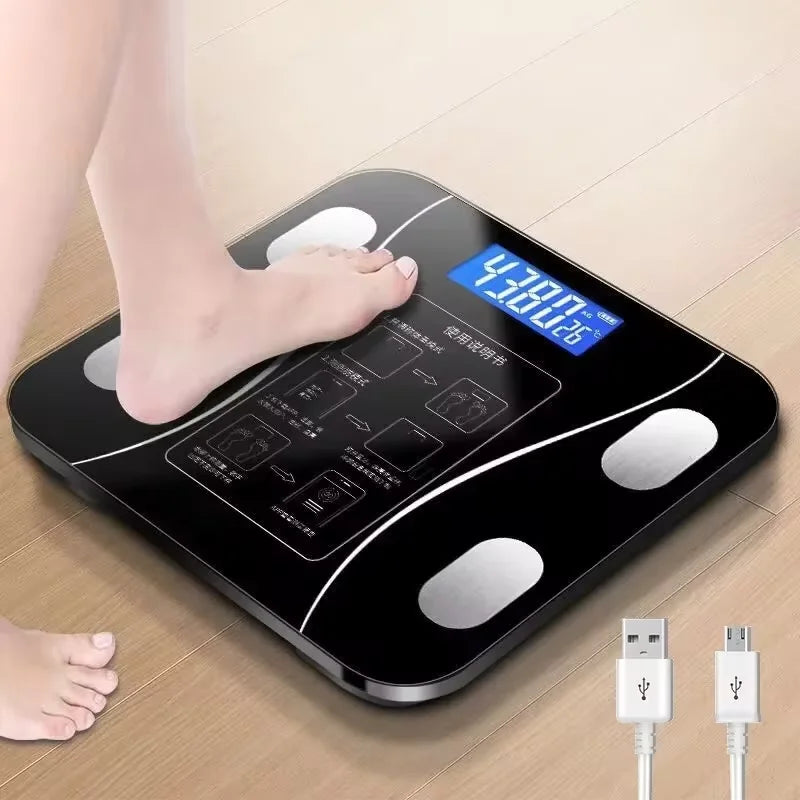 Smart Bluetooth Body Fat Scale – LED Digital Weight & Health Monitor