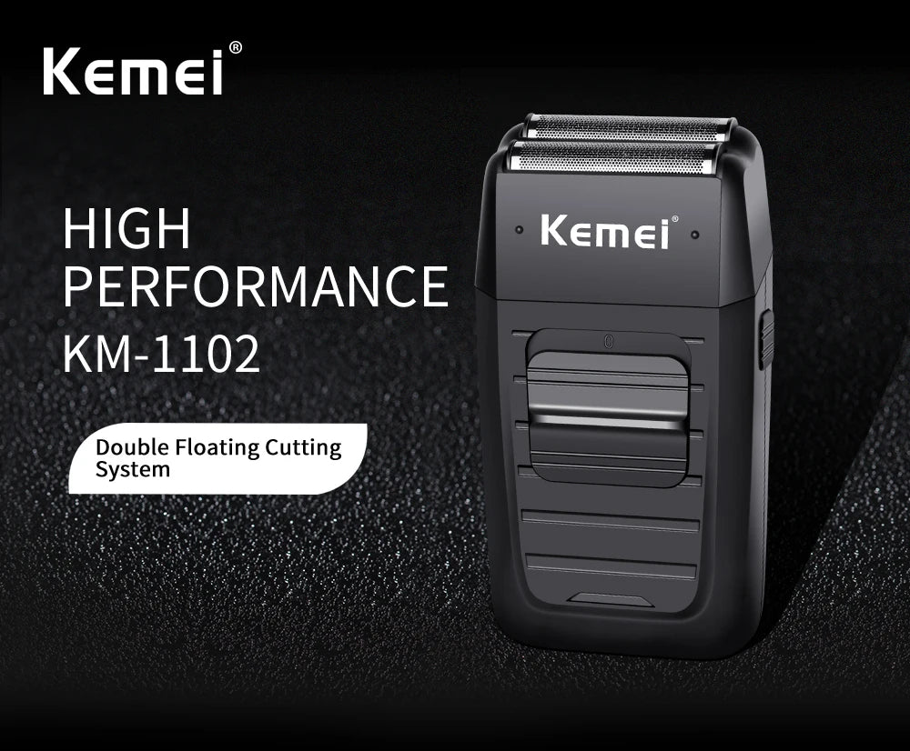 Kemei KM-1102 Cordless Twin Blade Men’s Shaver & Trimmer