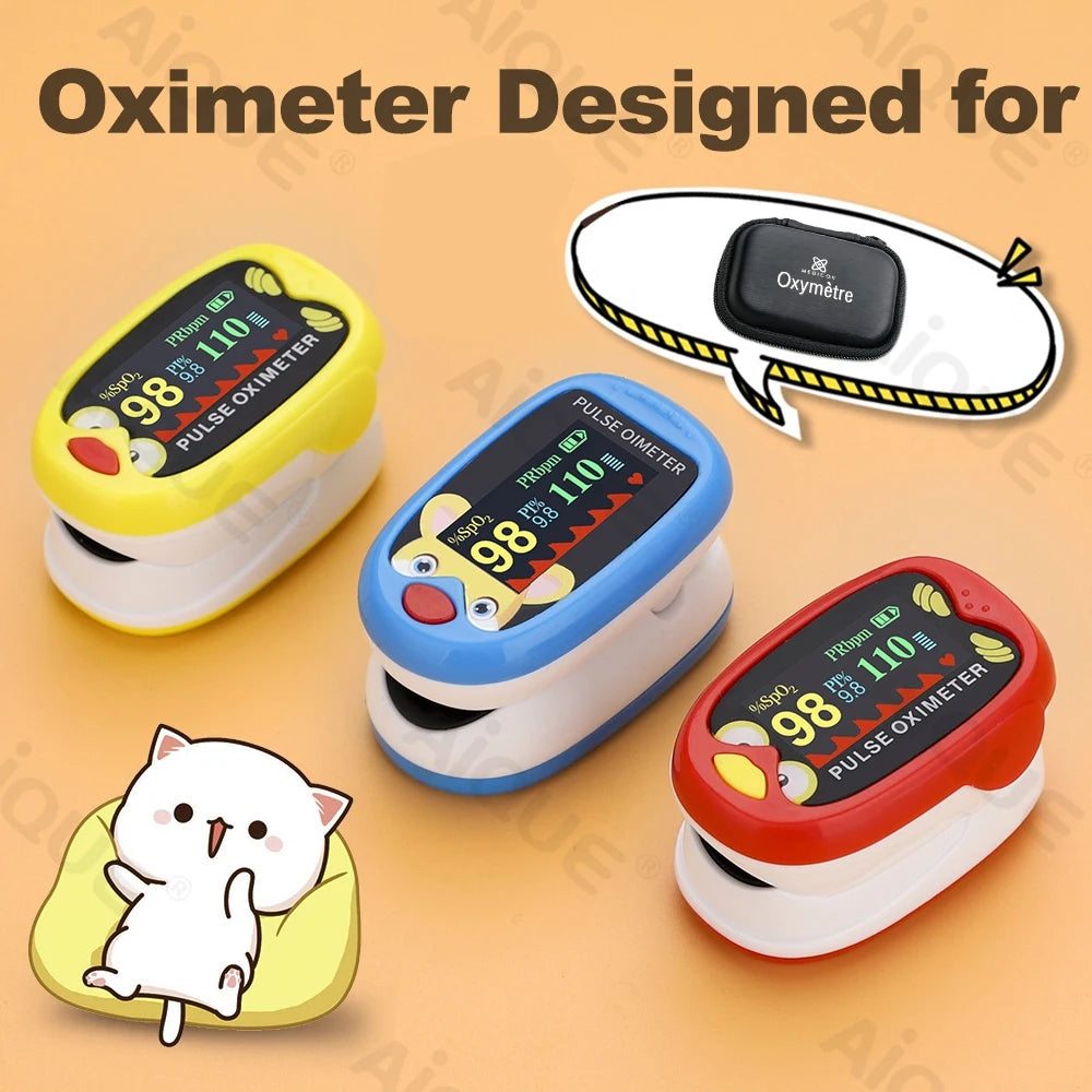 AiQUE Pediatric Pulse Oximeter – Oxygen & Heart Rate Monitor for Kids