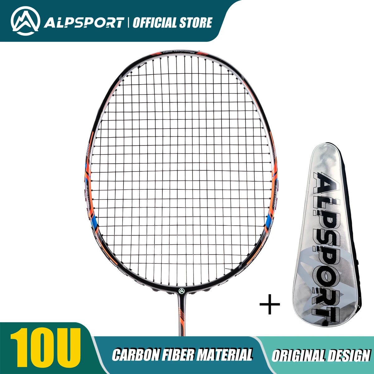 ALP GJ 10U Ultralight 52g Badminton Racket T800 Carbon