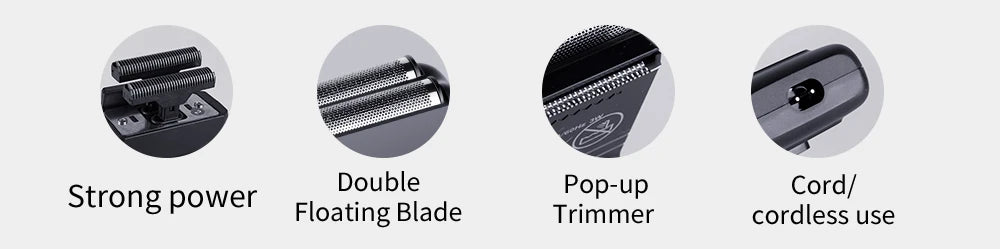 Kemei KM-1102 Cordless Twin Blade Men’s Shaver & Trimmer