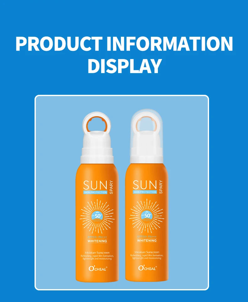 O’cheal Sunscreen Spray – 150ml Moisturizing & Anti-Aging SPF for Face & Body