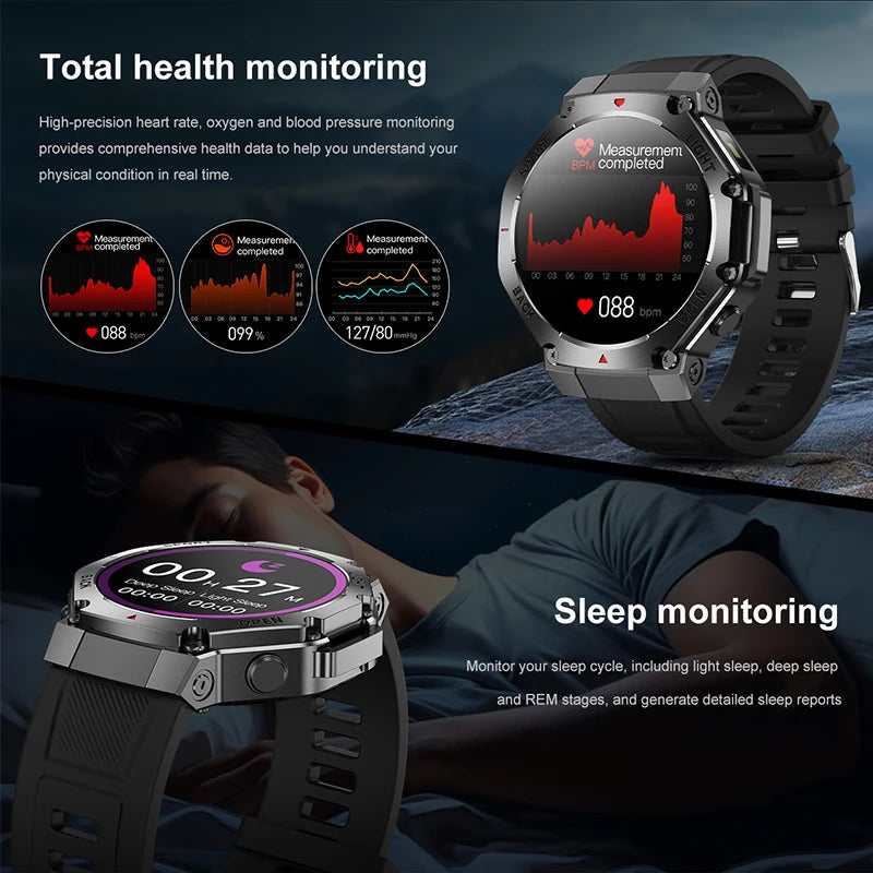 2025 Bluetooth 5.0 Smart Watch – Women's Health & Sports Tracker
