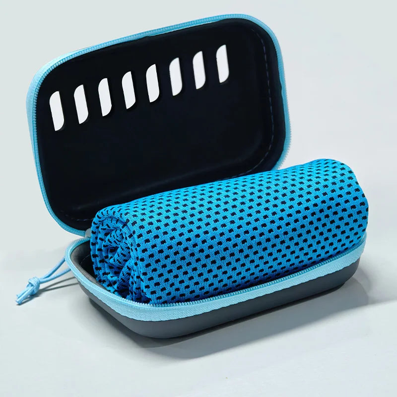 Camping Cooling Towels with EVA Case – Quick-Dry, Portable Sports & Travel Towels