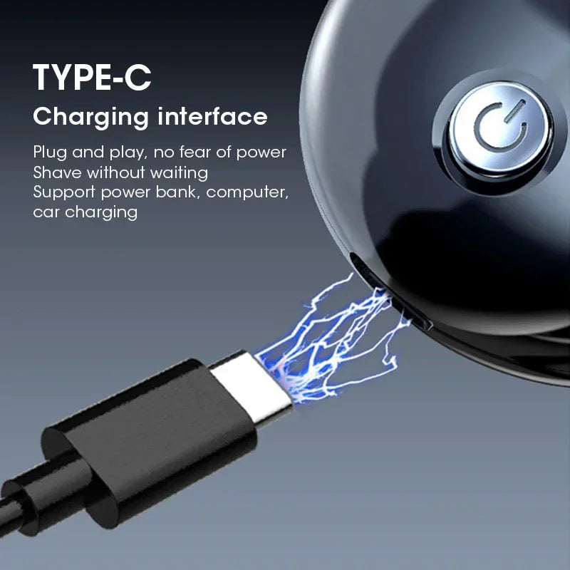 Upgraded Portable Men’s Razor – Wet/Dry, USB Rechargeable, Fast Charging