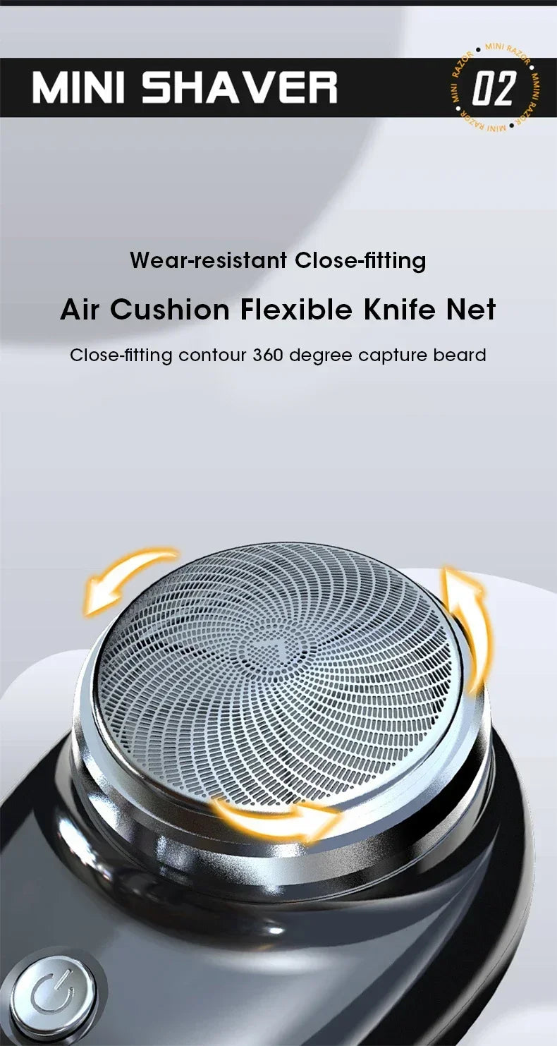 Upgraded Portable Men’s Razor – Wet/Dry, USB Rechargeable, Fast Charging