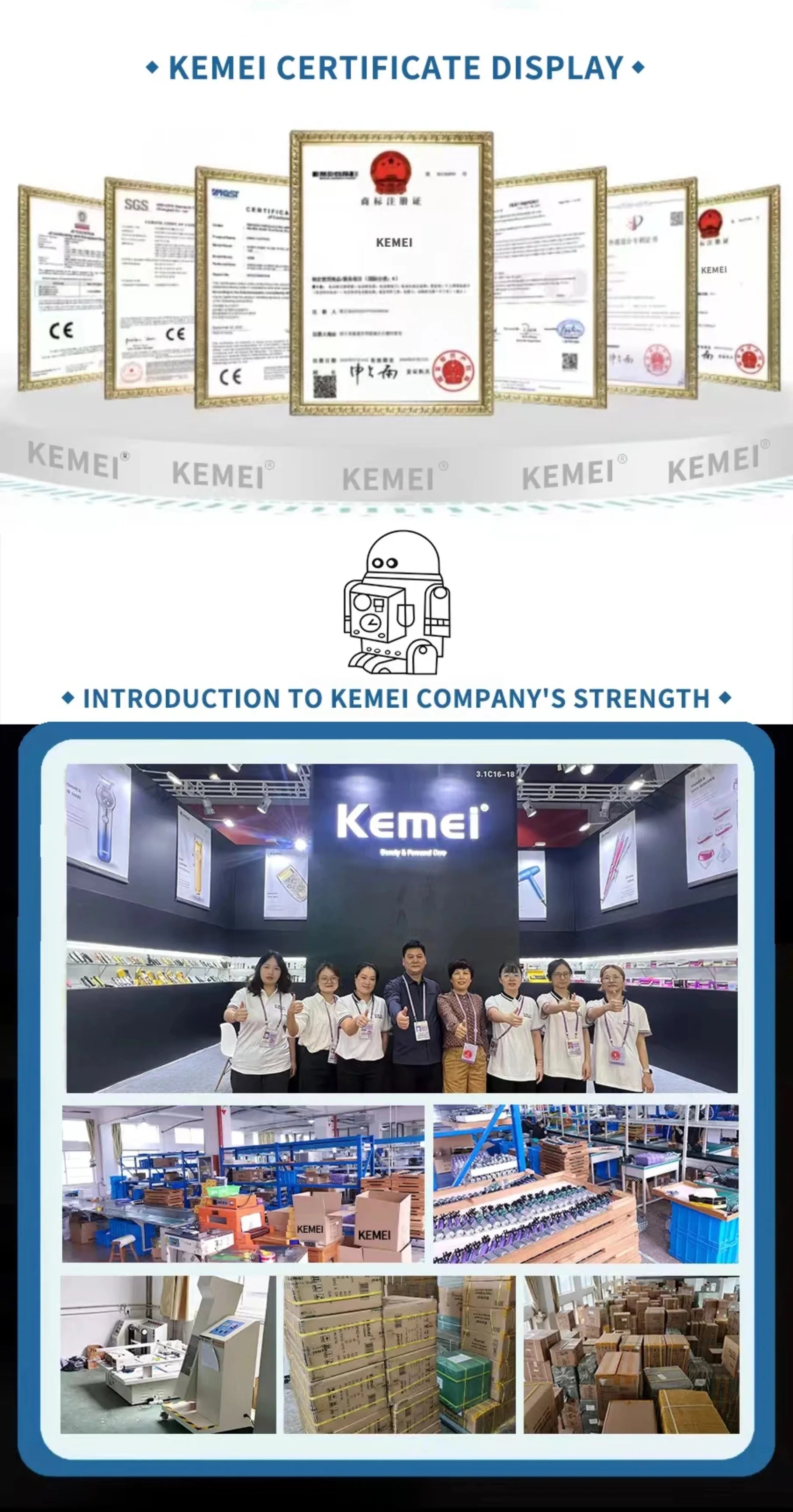 Kemei KM-2373 Professional Hair Clipper – Magnetic Motor & Charging Base