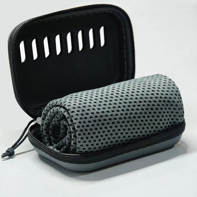 Camping Cooling Towels with EVA Case – Quick-Dry, Portable Sports & Travel Towels
