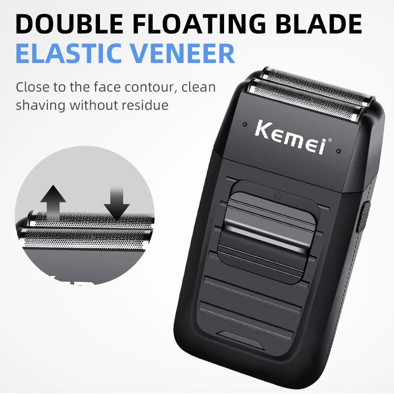 Kemei KM-1102 Cordless Twin Blade Men’s Shaver & Trimmer
