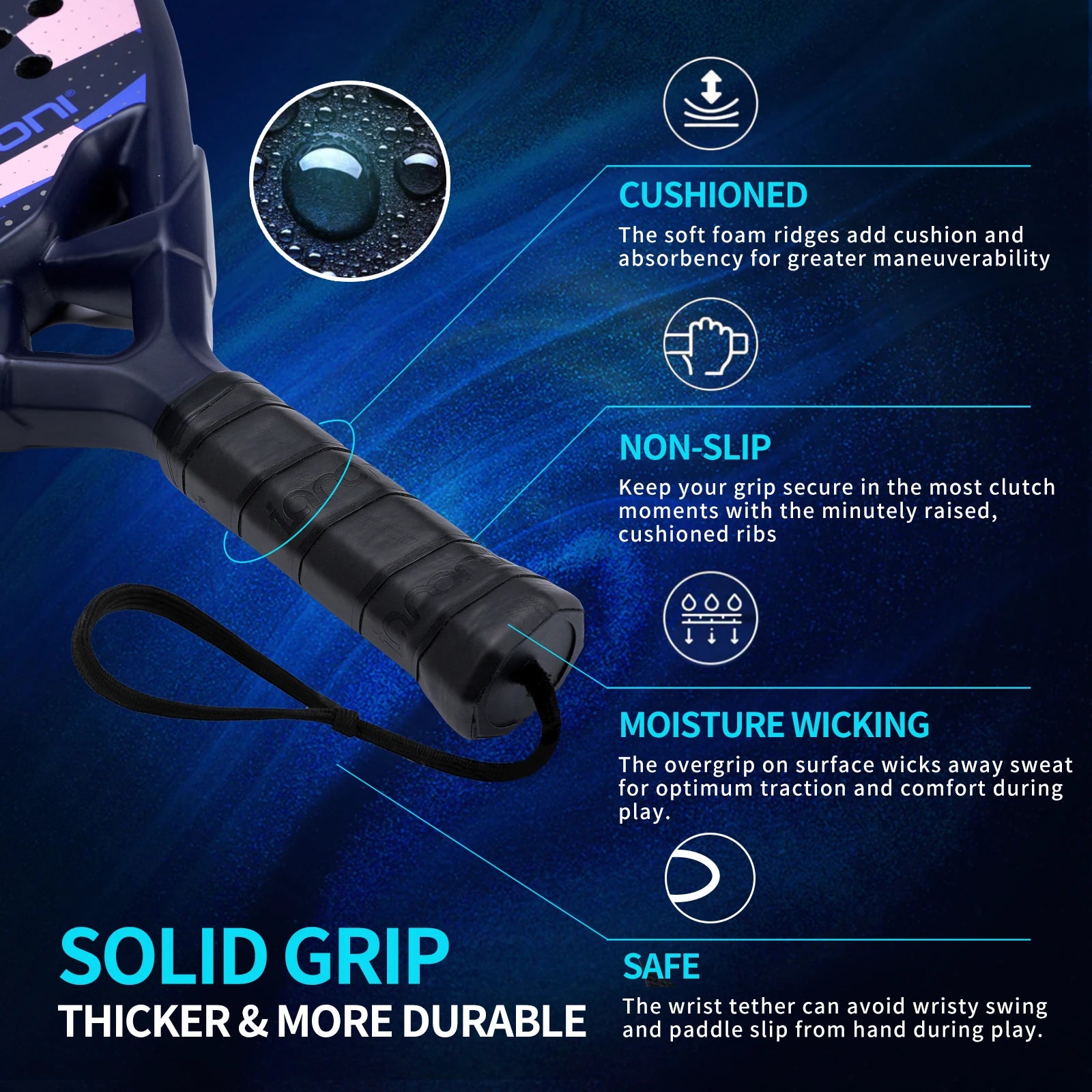 IANONI Carbon Fiber Padel Racket EVA Core