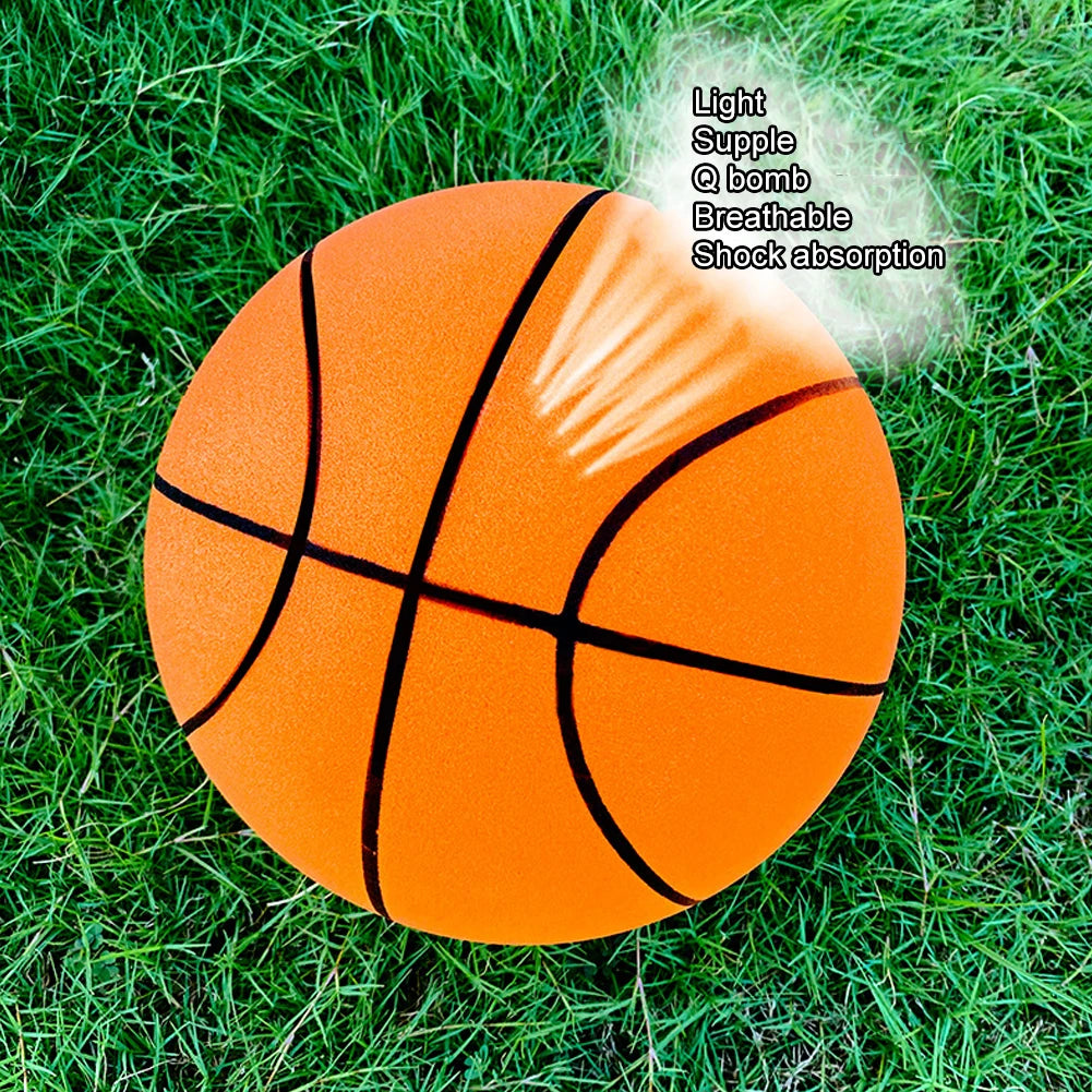 Indoor Silent Foam Basketball – Soft Mute Bounce Ball (18/21/24cm)