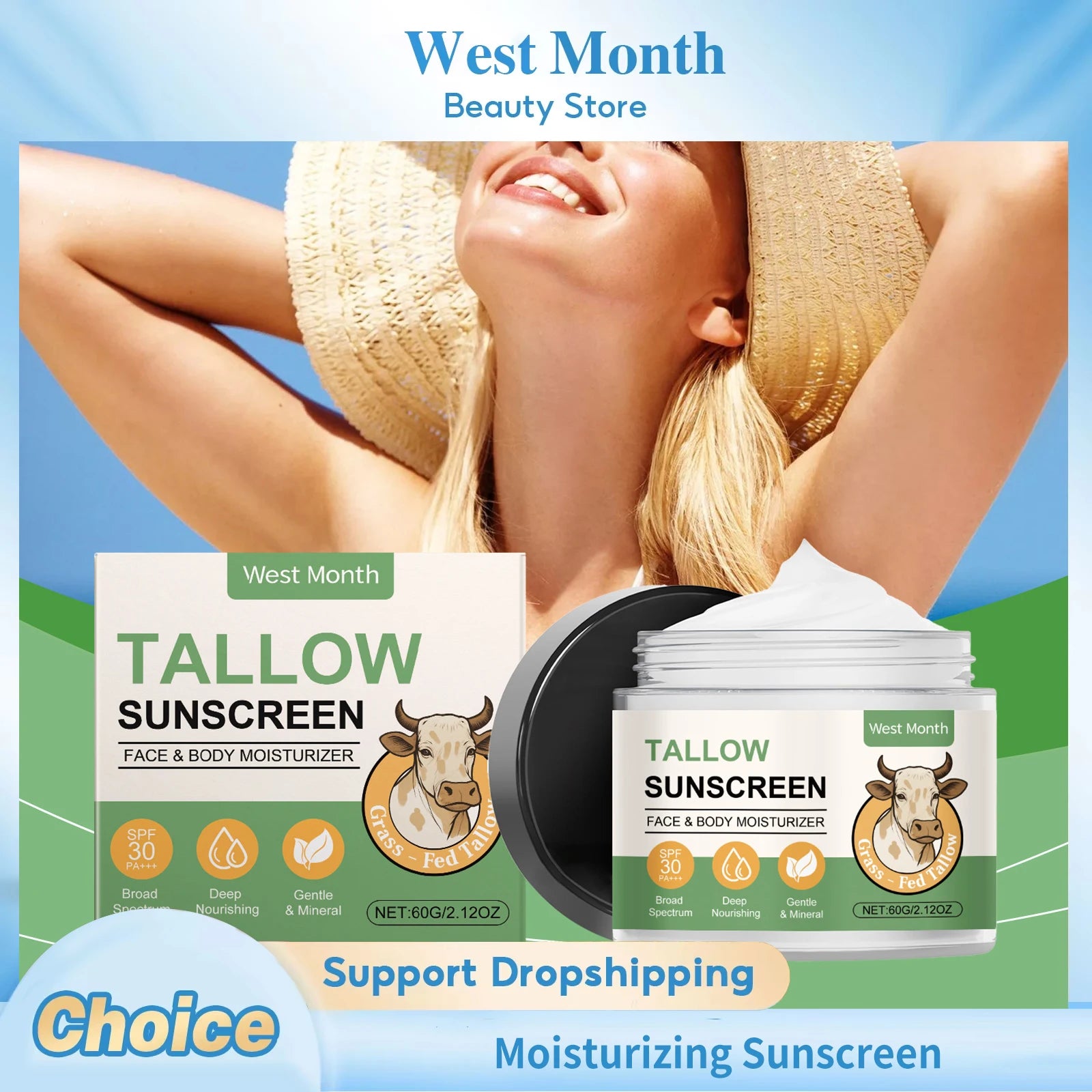 Moisturizing Anti-UV Sunscreen – Brightening & Waterproof