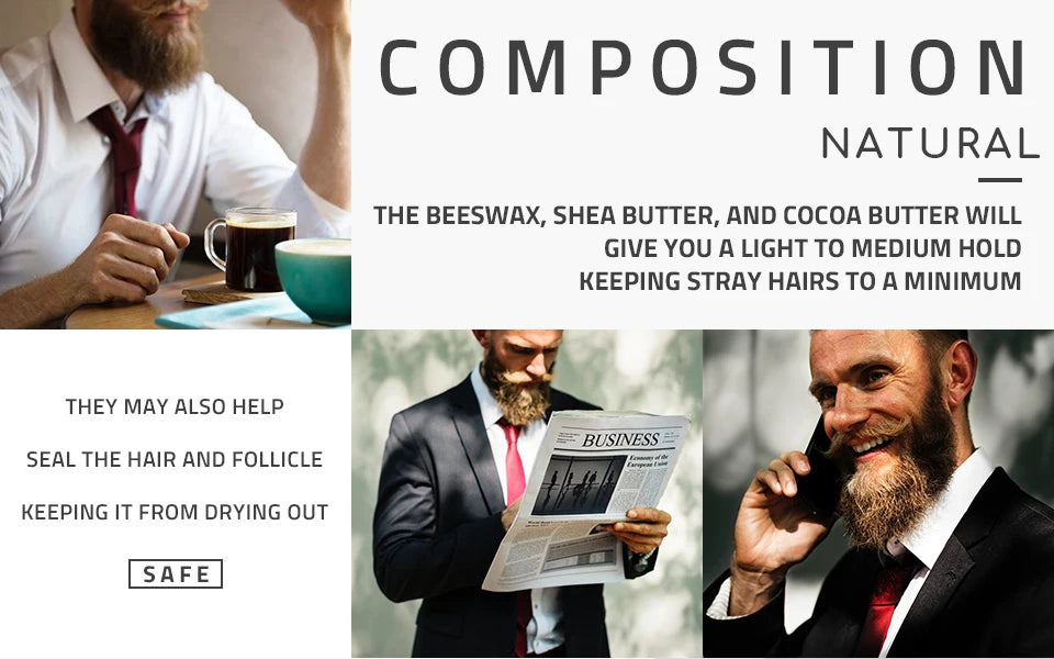 Natural Beard Balm & Growth Oil – Moisturizing Styling Cream for Men