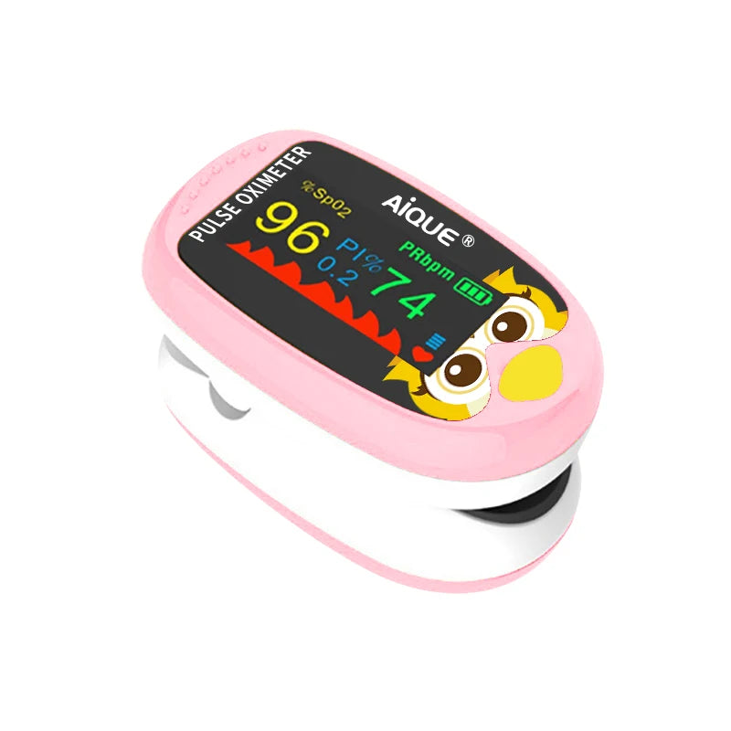 AiQUE Pediatric Pulse Oximeter – Oxygen & Heart Rate Monitor for Kids