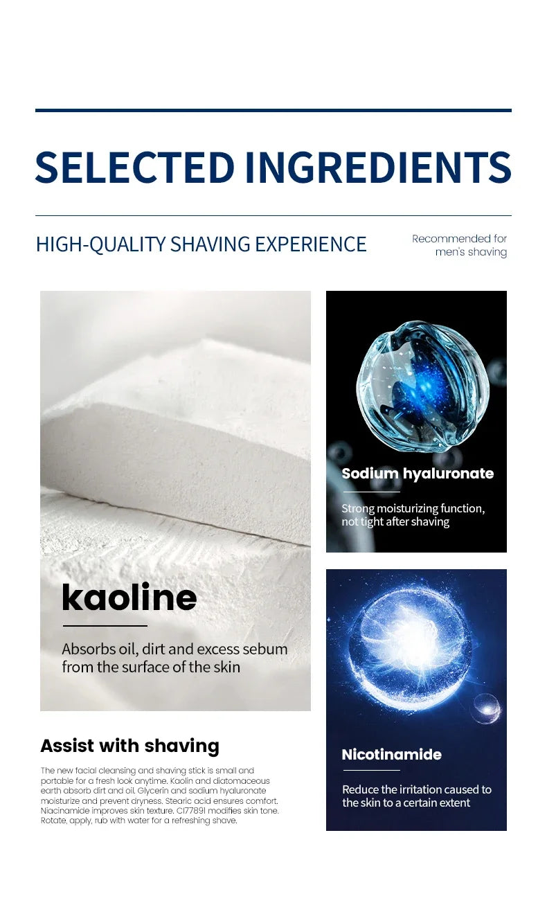 O'CHEAL 40g Facial Cleansing Gel Shaving Stick