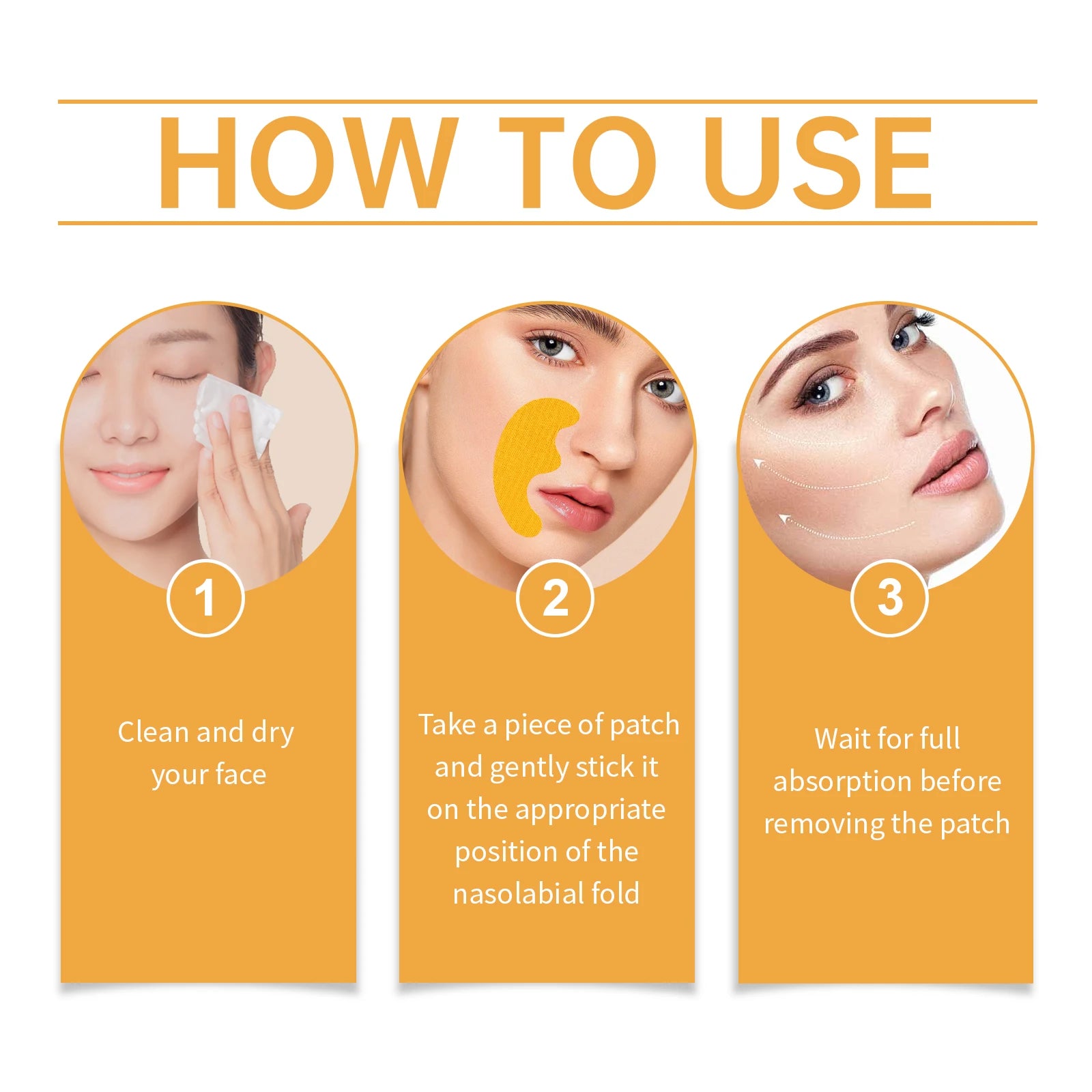 Nasolabial Fold Patches – Anti-Wrinkle & Hydrating Face Lifting Stickers