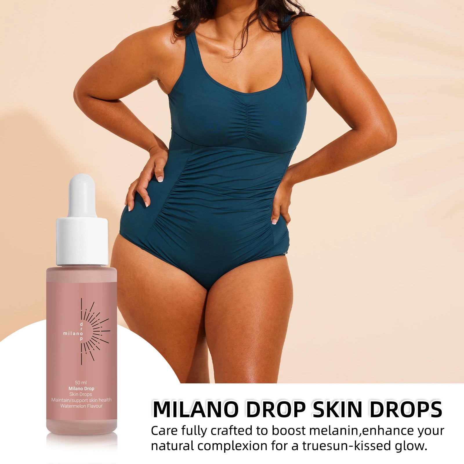 Self Tanning Drops – Natural Melanin Booster & Bronzer