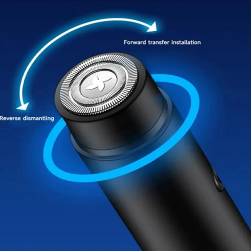 Mini USB Rechargeable Electric Razor for Men – Portable Black Shaver