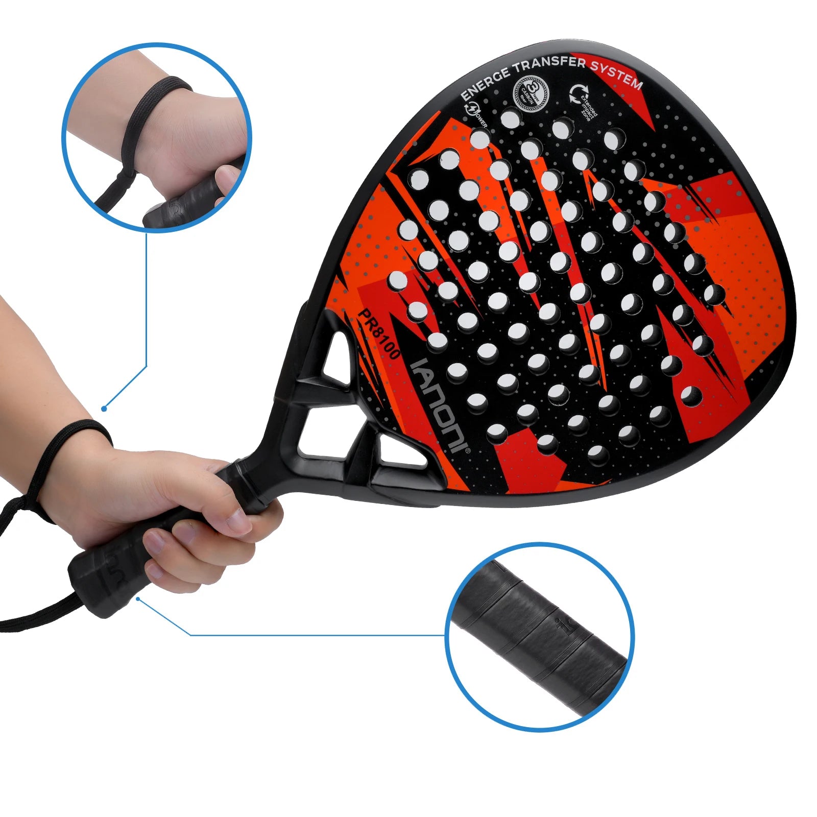 IANONI Carbon Fiber Padel Racket EVA Core