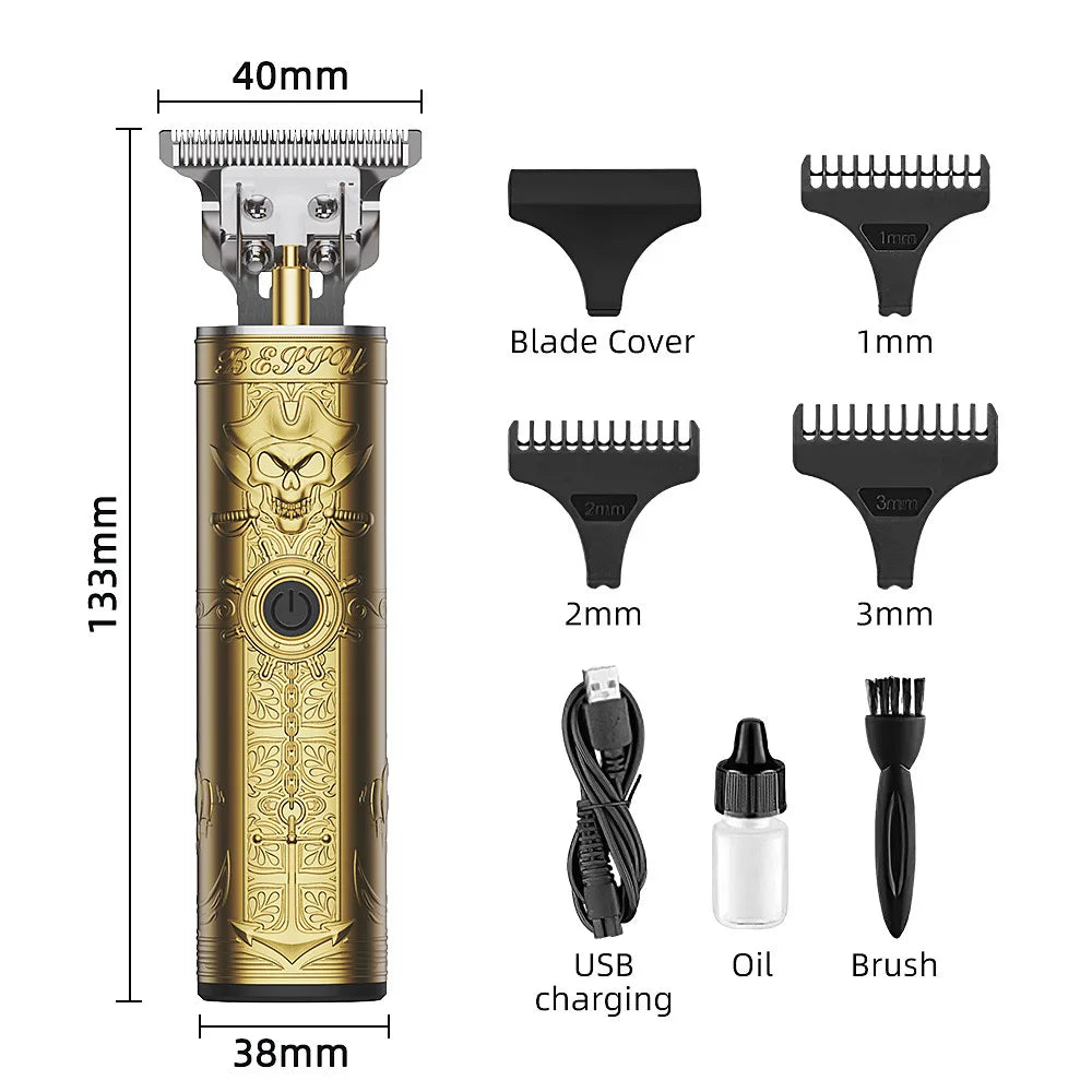 Professional Cordless Hair Clippers for Men with LCD Display