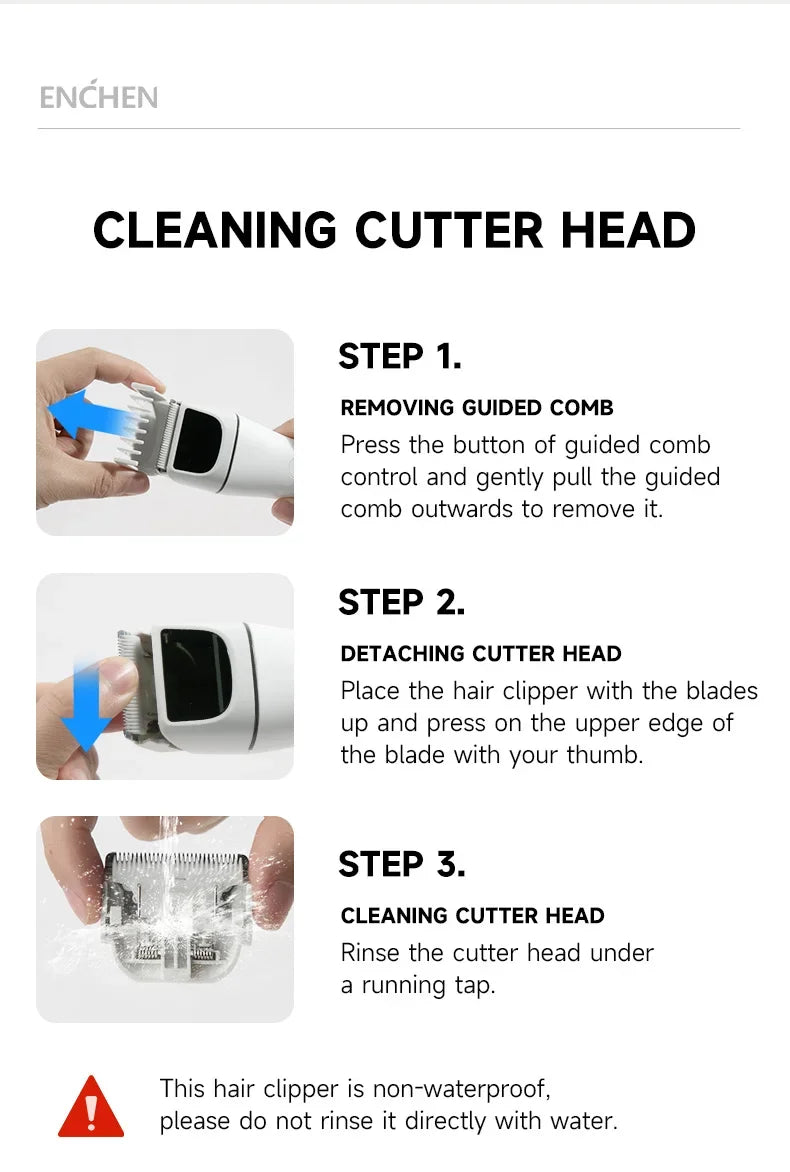 ENCHEN Cordless Hair Clipper & Beard Trimmer – Adjustable Body Groomer