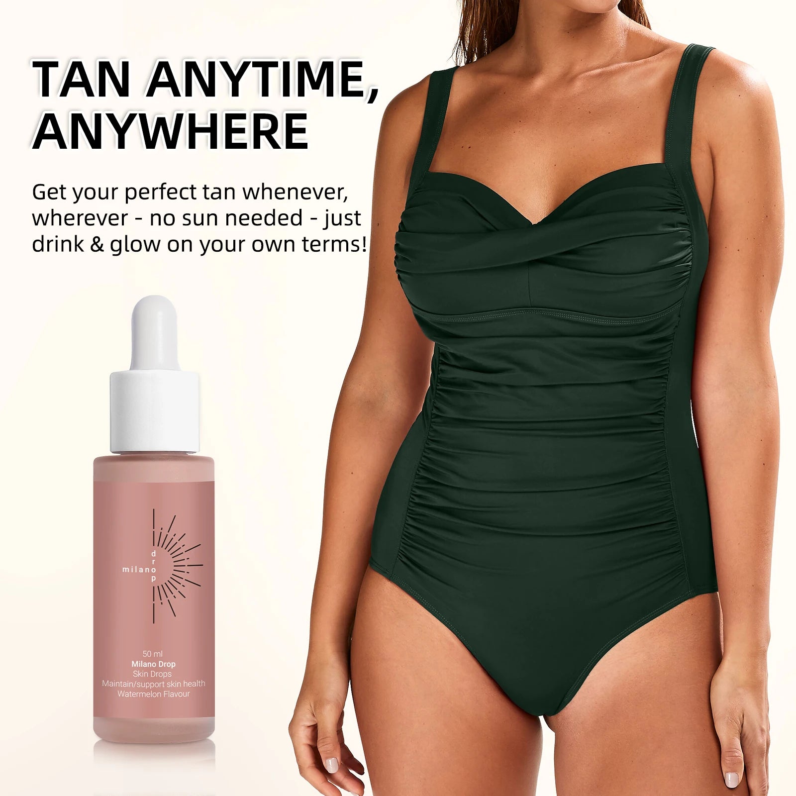 Self Tanning Drops – Natural Melanin Booster & Bronzer