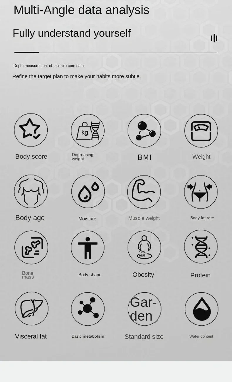 Smart Bluetooth Body Fat Scale – LED Digital Weight & Health Monitor