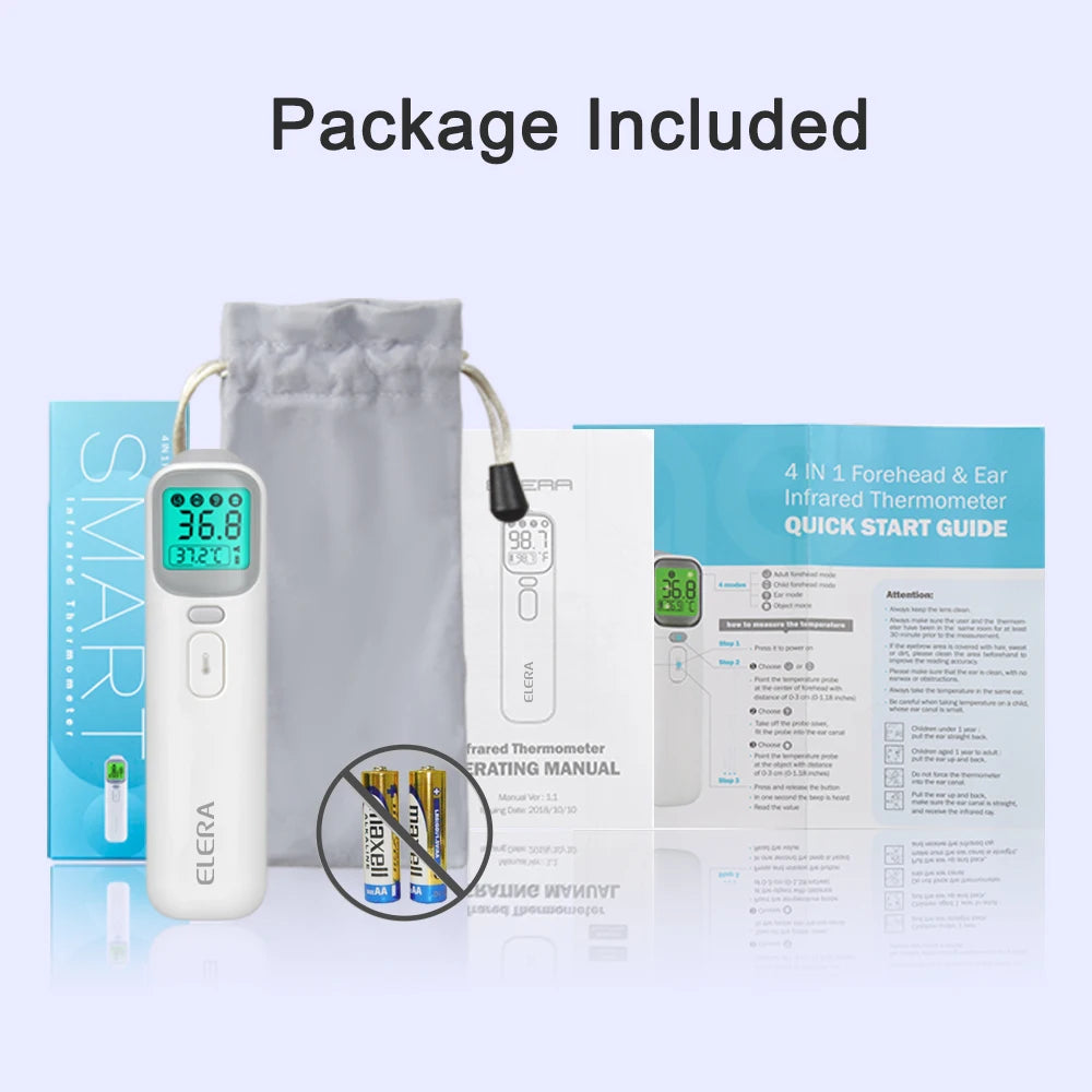 ELERA Infrared Thermometer – Non-Contact Forehead & Ear Temperature Scanner