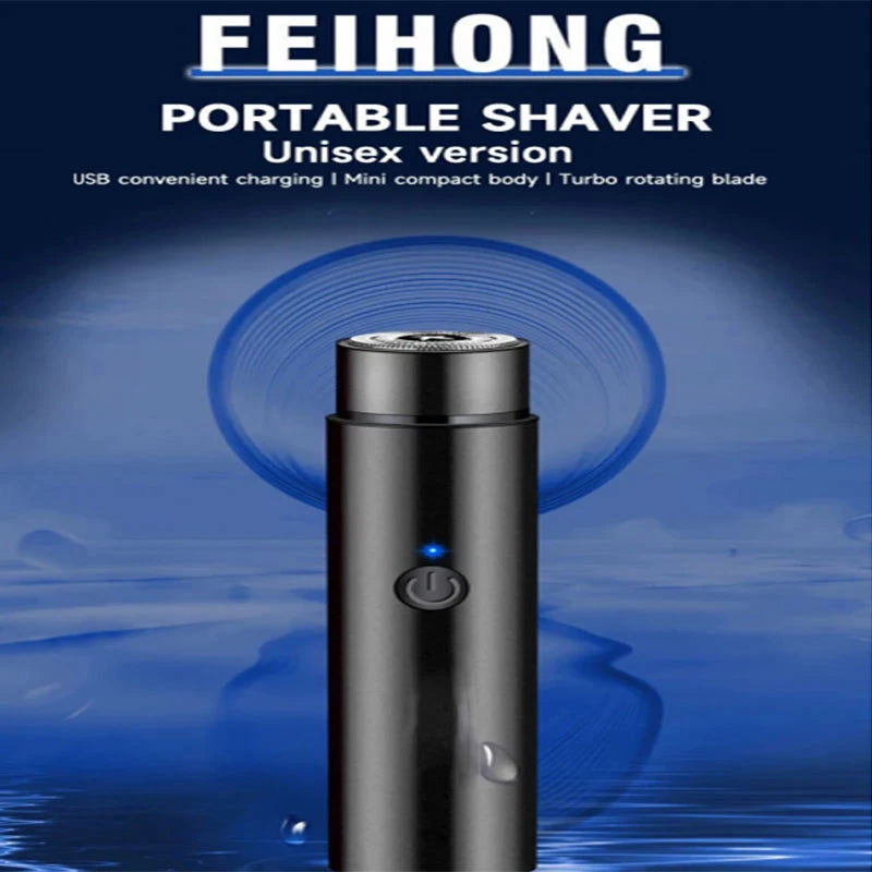 Mini USB Rechargeable Electric Razor for Men – Portable Black Shaver