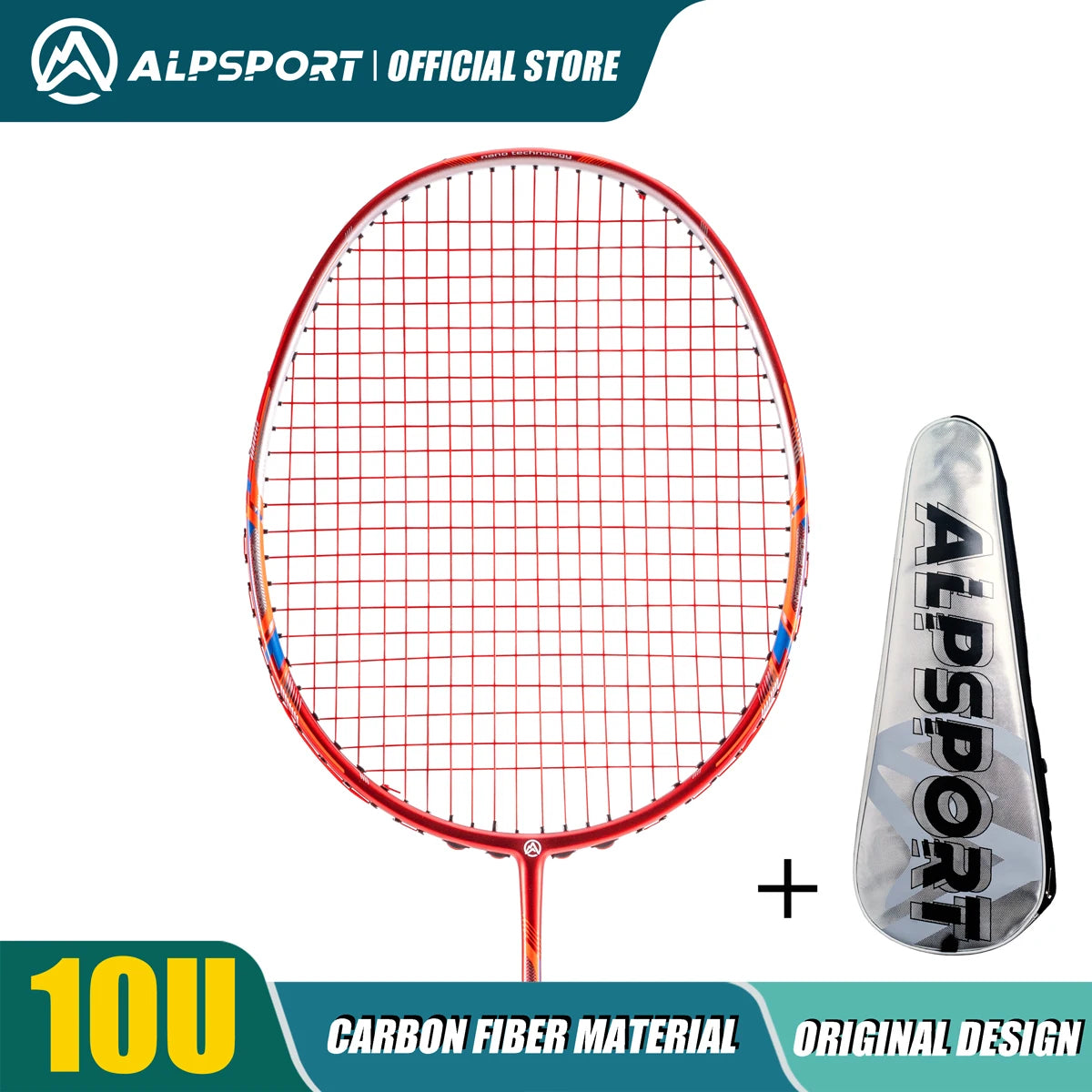 ALP GJ 10U Ultralight 52g Badminton Racket T800 Carbon