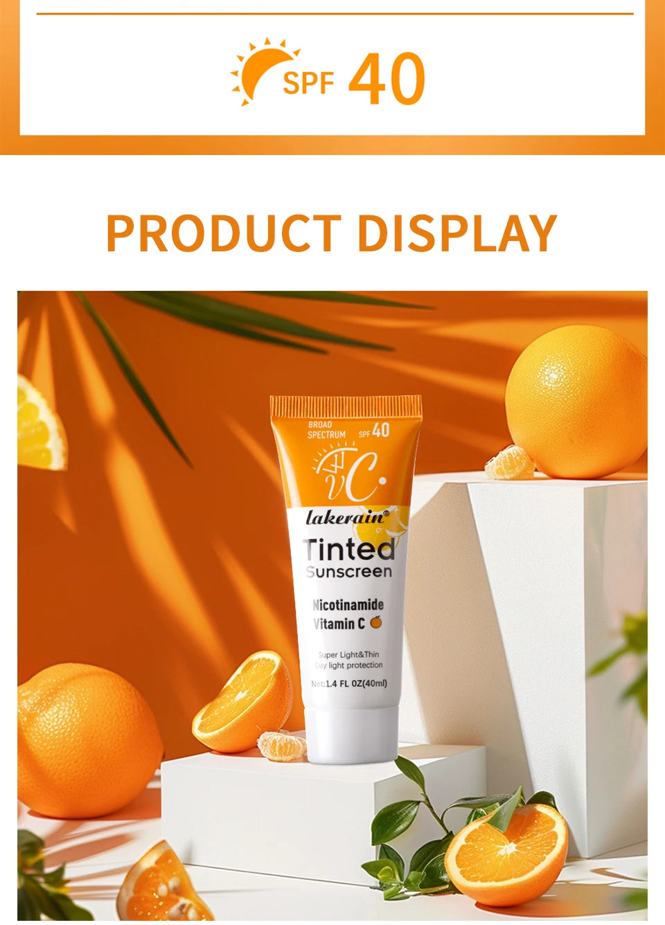 SPF40 Tinted VC Moisturizing Sunscreen Cream